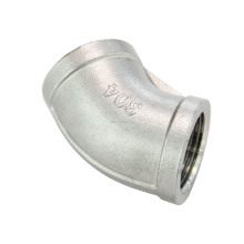 316 stainless steel pipe fitting ISO4144 standard BSP BSPT thread 45 degree threaded elbow